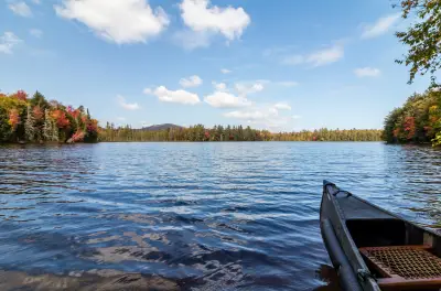 Extra Extra: They say the foliage looks nice from a canoe in the Adirondacks