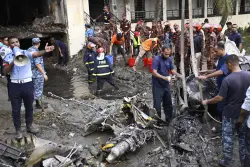 A Bangladesh Air Force training jet crashes into a Dhaka school, killing at least 19