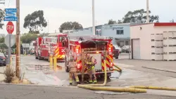 Crews battle lithium-ion battery fire at Midway District commercial building