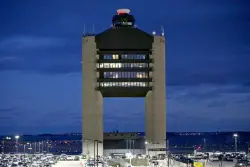Swiss Air flight out of Logan in Boston slams on the brakes