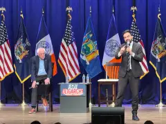 Mamdani and Sanders rally in Brooklyn as part of 'Fighting Oligarchy' tour