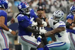 Giants bench tackle James Hudson after committing four brutal penalties on opening drive