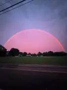 Red rainbow weather phenomenon spotted in Massachusetts